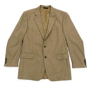 JOS. A BANK Men's Tan Khaki Wool Two Button Sports Coat Blazer Jacket 42L